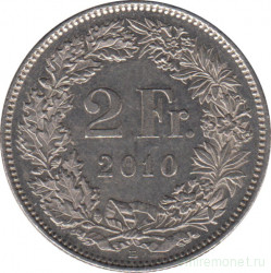Монета. Швейцария. 2 франка 2010 год.