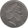 Монета. Австралия. 20 центов 2001 год. ав.