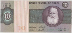 Банкнота. Бразилия. 10 крузейро 1970 - 1980 года. Тип 193а.