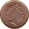 Монета. Новая Зеландия. 10 центов 2009 год. ав.