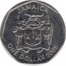 Монета. Ямайка. 1 доллар 2005 год. ав.