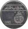 Монета. Аруба. 25 центов 1992 год. ав.