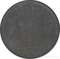 Монета. Бельгия. 1 франк 1944 год. BELGIE-BELGIQUE.