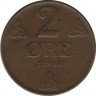  Монета. Норвегия. 2 эре 1938 год. ав.