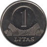 Монета. Литва. 1 лит 2002 год. рев.