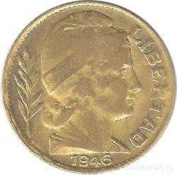 Монета. Аргентина. 20 сентаво 1946 год.
