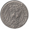 Монета. Германская империя. 25 пфеннигов 1909 год. (F). 