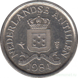 Монета. Нидерландские Антильские острова. 10 центов 1984 год.