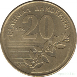 Монета. Греция. 20 драхм 2000 год.