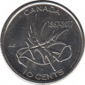 Монета. Канада. 10 центов 2017 года. 150 лет Конфедерации Канада. Крылья мира. ав.