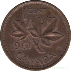 Монета. Канада. 1 цент 1961 год.