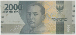 Банкнота. Индонезия. 2000 рупий 2016 год. Тип 155а.