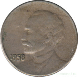 Монета. Куба. 1 сентаво 1958 год.