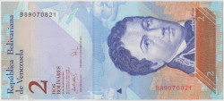 Банкнота. Венесуэла. 2 боливара 2007 год. Тип 88a (20 марта).