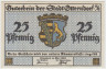 Бона. Нотгельд. Германия. Город Оттерндорф. 25 пфеннигов 1920 год. Вариант 1039.1. ав.