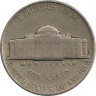 Реверс. Монета. США. 5 центов 1956 год. Монетный двор D.
