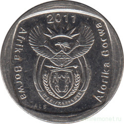 Монета. Южно-Африканская республика (ЮАР). 1 ранд 2011 год.
