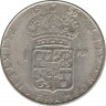 Монета. Швеция. 1 крона 1956 год. ав.