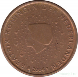 Монета. Нидерланды. 1 цент 2004 год.