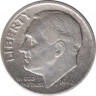 Монета. США. 10 центов 1948 год. Серебряный дайм Рузвельта. Монетный двор S. ав.