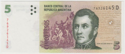 Банкнота. Аргентина. 5 песо 2003 год. Тип 353а (2).