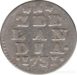 Монета. Голландская республика. Зеландия. 2 стювера 1731 год.