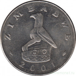 Монета. Зимбабве. 50 центов 2001 год.