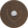 Монета. Британская Восточная Африка. 10 центов 1925 год. ав.