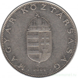 Монета. Венгрия. 10 форинтов 2004 год.