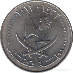 Монета. Катар. 25 дирхамов 2012 год.