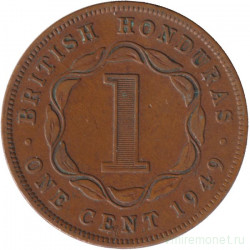 Монета. Британский Гондурас (Белиз). 1 цент 1949 год.