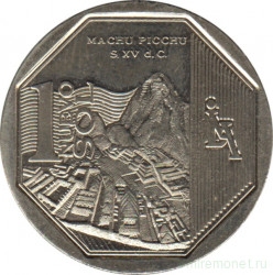 Монета. Перу. 1 соль 2011 год. Богатство и гордость Перу. Мачу-Пикчу.