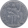 Монета. Французская Полинезия. 2 франка 2011 год. ав.