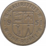 Монета. Маврикий. 1 рупия 1951 год. ав.