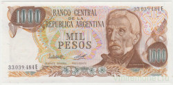 Банкнота. Аргентина. 1000 песо 1976 - 1983 год. Тип 304b  (2).