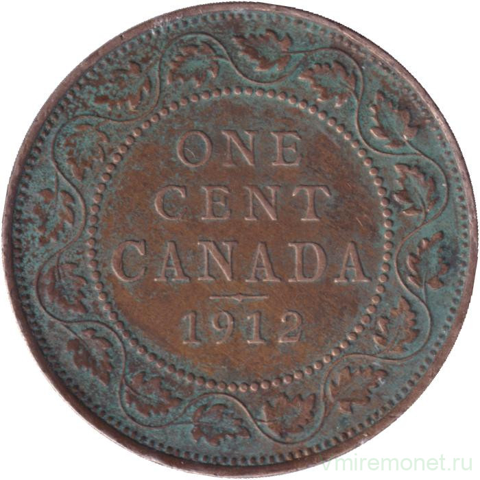 Монета. Канада. 1 цент 1912 год.