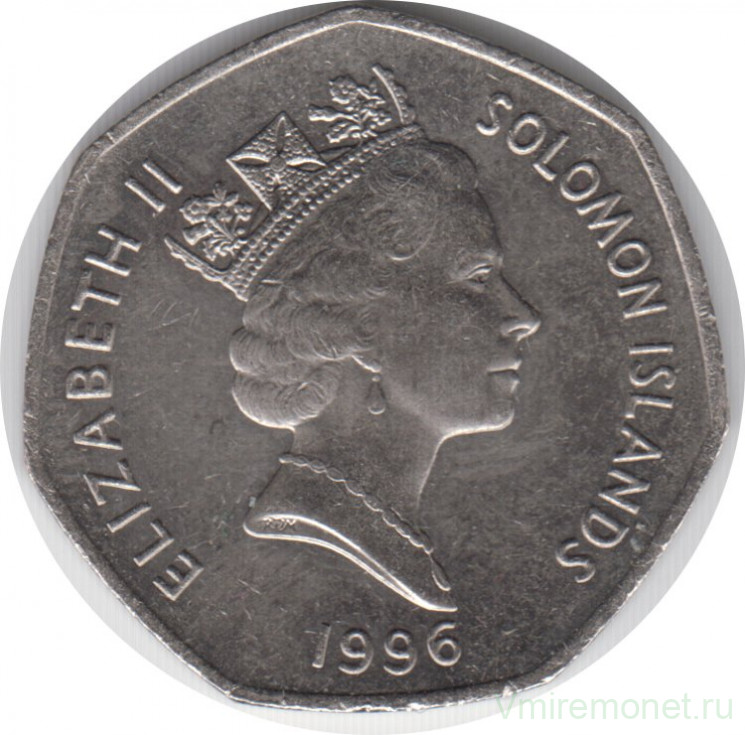 Монета. Соломоновы острова. 1 доллар 1996 год.