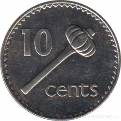 Монета. Фиджи. 10 центов 2006 год.