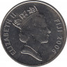 Монета. Фиджи. 10 центов 2006 год. ав.