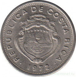 Монета. Коста-Рика. 10 сентимо 1972 год.