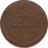 Монета. США. 1 цент 1918 год. Монетный двор S. рев.