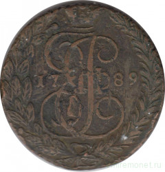 Монета. Россия. 5 копеек 1789 год. ЕМ.