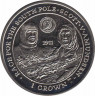 Монета. Фолклендские острова. 1 крона 2007 год. Борьба за  Южный полюс. ав.