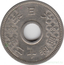 Монета. Япония. 10 сенов 1937 год (12-й год эры Сёва).