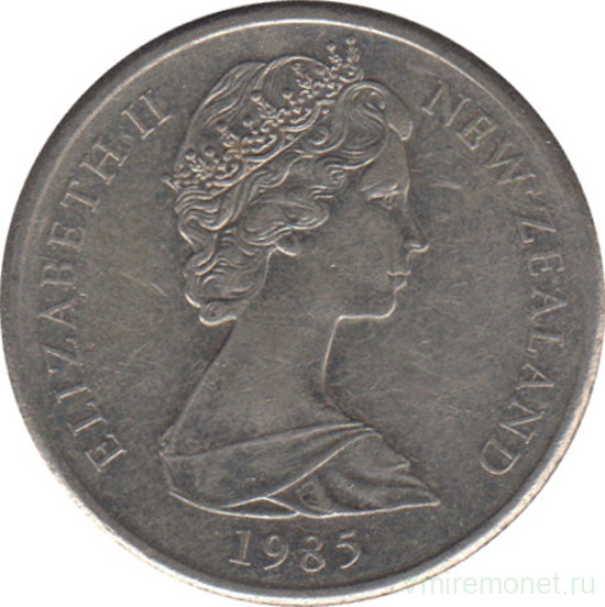 Монета. Новая Зеландия. 5 центов 1985 год.