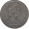 Монета. Новая Зеландия. 5 центов 1985 год. ав.