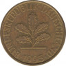  Монета. ФРГ. 10 пфеннигов 1995 год. Монетный двор - Штутгарт (F). ав.