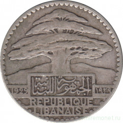 Монета. Ливан. 25 пиастров 1929 год.