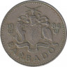Монета. Барбадос. 10 центов 1984 год. ав.