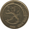 Аверс. Монета. Финляндия. 1 марка 1995 год.